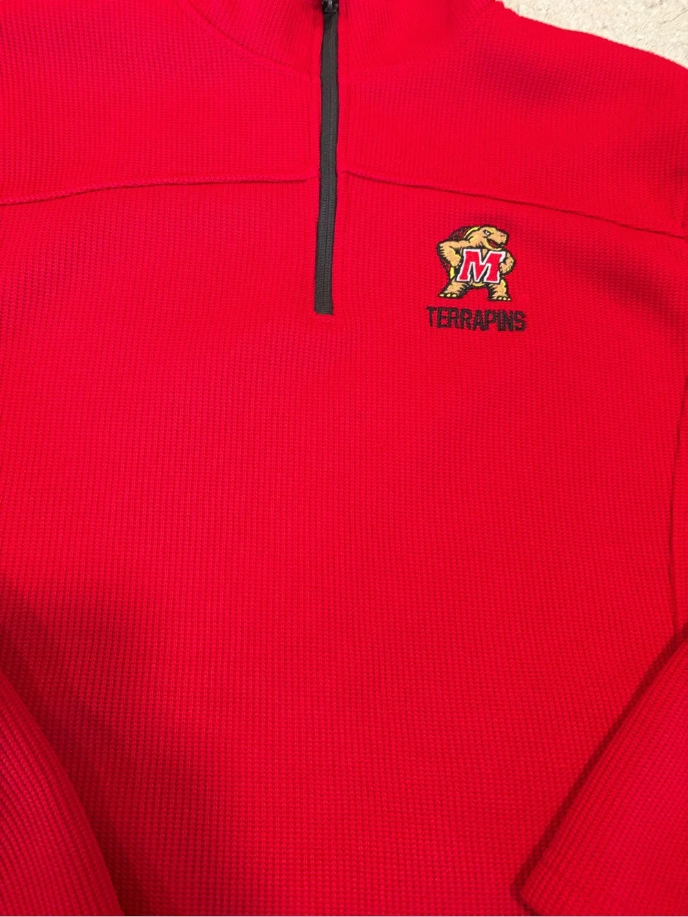 Maryland Terrapins Campus Heritage Men's Red Quarter-Zip Pullover-Medium